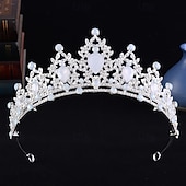 economico Tiare &amp; Corone-Diademi Acconciatura Lega Matrimonio Compleanno Carino Lucido Con Strass Copricapo Copricapo