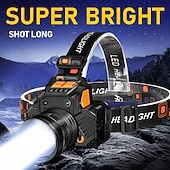 זול פנסים טקטיים-פנס ראש לד סופר בהיר, נטען ב-USB, עמיד במים, IP65, פנס ראש ללא ידיים, יעיל ונוח. מתאים לתיקונים ביתיים, פעילויות חוץ כמו טיולים רגליים, קמפינג ודיג