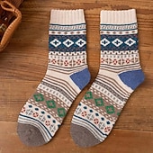 お買い得  メンズソックス-男性用 5ペア マルチパック ソックス ランニングソックス カジュアルソックス Multi Color カラー アーガイル柄 バケーション スポーツ 日常 ベーシック 温か生地 秋 冬 ファッション カジュアル