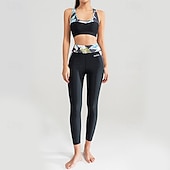 abordables Rash Guards de Una Pieza-Mujer Camiseta de protección solar de 2 piezas Sujetador de surf Pantalones de traje de baño Bloqueo de color con sujetador incorporado UPF50+ Transpirable Sin Mangas Trajes de buceo Surf Canoísmo