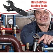 ieftine cleme și clești-tăietor de țevi cu clichet de calitate profesională - construcție din oțel lustruit rezistent, mâner ergonomic antiderapant, acționare hexagonală de 1/4" pentru cupru, aluminiu, fier, oțel inoxidabil,