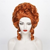 halpa Historialliset peruukit-Auburn Brown Victorian - peruukki Rococo -pukuun 1700-luvun siirtomaaprovinsseja vintage barokkihiuksia pörröisiä naisia karnevaalijuhliin