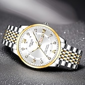 cheap Quartz Watches-Fashionable Men's Wristwatch High-end Men's Quartz Watch Date Calendar Luminous Dial Rhinestone Decoration The Best Gift Choice for Men