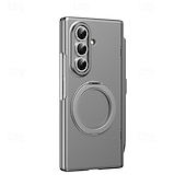 baratos Capa Samsung-telefone Capinha Para Samsung Galaxy Dobra Z 7 Dobra Z 6 Z Fold 5 Z Fold 4 Z Fold 3 Capa articulada Com Suporte e protetor de tela Proteção de corpo inteiro Retro PC Metal