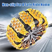 economico Decorazione e protezione carrozzeria-4 pezzi/set di catene antiscivolo per pneumatici per auto, catene da neve, antiscivolo, anti-ghiaccio, adatte per pneumatici per auto, materiale regolabile, catene antiscivolo per auto, resistenti