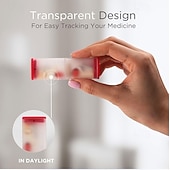 abordables stockage de bagages et de voyage-Pilulier hebdomadaire 7 jours avec 2 compartiments journaliers - format voyage, couvercle facile à ouvrir, plastique résistant, blanc - idéal pour les vitamines et l'huile de poisson &amp;stockage