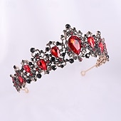 halpa Tiaroita ja kruunuja-Crown Tiaras Pään koriste Metalliseos Häät Syntymäpäivä Tyylikäs Vintage Kanssa Tekojalokivi Päähine Päähineet