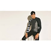 billige One Pieces Rash Guards-Herre Rash-guard Svømmeskjorte UPF50+ Hurtigtørkende Lettvekt Langermet Ikke-Klø Klær Badedrakt Surfing Strand Vannsport Svømming Lapper Sommer