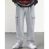abordables Fret-Homme Jogging Cargo Joggings Pantalons Cordon de serrage Avec Poches Taille Élastique Uni Confort Quotidien Sport en Plein Air Mode Occasionnel Kaki Micro-Élastique