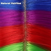 baratos Perucas de Carnaval-Peruca de Carnaval Vermelho Azul Roxo Encaracolado Curto Peruca sintética para festivais Mardi Gras Parada Cabelo para fantasia de cosplay para Feminino