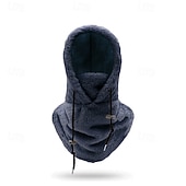 cheap Warm&amp;Heated Collection-3-in-1 Beanie Hat Neck Warmer Face Cover Ski Mask Winter Thermal Windproof Fleece Lined Hood Hat for Skiing Cycling Hiking Outdoor Riding Cold Weather Protection for Men and Women