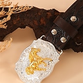 economico Cinture da uomo-Per uomo Cintura Fibbia automatica Rilascio rapido Pelle PU Lega Vintage Durevole Regolabile Cavallo Marrone Caffè All'aperto Quotidiano Cintura Vita