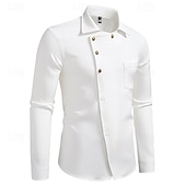economico Costumi maschili degli anni '20-Anni Ruggenti Anni 1920 Retrò Vintage Blusa / Camicia Gangster Testimoni dello Sposo Slim Fit Costume Per uomo Mascherata Abbigliamento da sera Affari / Cerimonia / Matrimonio Addio al Nubilato Adulti