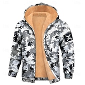 Χαμηλού Κόστους Vintage Εθνοτικές Φούτερ-Ανδρικά καμουφλάζ Καμουφλάζ Φλις Φούτερ με Κουκούλα Jachetă Πουλόβερ Κλασσικό Στρατιωτικό Κυνήγι Στρογγυλή Ψηλή Λαιμόκοψη ΕΞΩΤΕΡΙΚΟΥ ΧΩΡΟΥ Κατασκήνωση Πράσινο του τριφυλλιού Γκρίζο Κουμπώσου