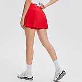 Χαμηλού Κόστους Γυναικείες φούστες και σορτς-Γυναικεία Μονόχρωμο Casual φούστα Φούστα τένις Αθλητική φούστα Προστασία UV Γρήγορο Στέγνωμα Ελαστικό Αναπνέει Τέννις Αθλητικά Τρέξιμο Παντελόνια Φούστες Λευκό Κόκκινο Ρούχα τένις