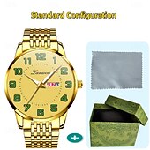 baratos Relógios Quartz-Relógio de Pulso Masculino Avançado Relógio de Quartzo Masculino Fashion Relógio Luminous com Calendário A Melhor Opção de Presente para Homens