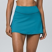 abordables Faldas y Skorts para Mujeres-Mujer Color sólido Falda casual Falda de tenis Pantalones cortos de tenis Falda con shorts 2 en 1 Secado rápido Elástico Transpirable Tenis De Deporte Corriendo Prendas de abajo Negro Blanco Rosa