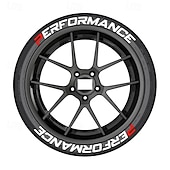 رخيصةأون أدوات حماية وتصميم هيكل السيارات-8 قطع/مجموعة ملصقات ديكور لإطارات السيارات ضبط السيارة ملصقات ثلاثية الأبعاد دائمة من مادة البولي فينيل كلوريد ملصقات حروف تسمية السيارات للأداء