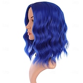 cheap Carnival Wigs-Carnival Wig 2026 Pink Black Blue Curly Bob Short Synthetic Festival Wig Mardi Gras Parade Cosplay Costume Hair for Women