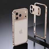 זול נרתיקים לאייפון-טלפון מגן עבור iPhone 17 Pro Max מסגרת באמפר אולטרה דק תבנית גאומטרית מתכת