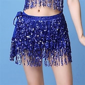 levne Oblečení na břišní tance-Samba Dancewear břišní taneční sukně s třásněmi rave sukně sukně s flitry hip šátek na festivaly kostým pro představení