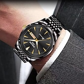 voordelige Quartz-horloges-Geavanceerd herenhorloge modieuze heren quartz horloge modieuze kalender fluorescerende wijzerplaat het beste cadeau voor mannen