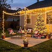 cheap Plug String Lights-Christmas Tree Decorative String Lights Fairy String Lights 8 Function Low Voltage Safety Plug in Holiday Wedding Party Atmosphere Decorative Lights Props 10/20/30/50/100 meters