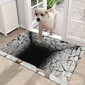 cheap Doormats-3D Optical Illusion Doormat Visual Trap Floor Mat Non Slip for Doorway Entryway Bathroom Kitchen Indoor Outdoor Diatomaceous Earth Quick Dry Absorbent 20 x 31 inch