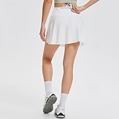 Χαμηλού Κόστους Γυναικείες φούστες και σορτς-Γυναικεία Μονόχρωμο Casual φούστα Φούστα τένις Αθλητική φούστα Προστασία UV Γρήγορο Στέγνωμα Ελαστικό Αναπνέει Τέννις Αθλητικά Τρέξιμο Παντελόνια Φούστες Λευκό Κόκκινο Ρούχα τένις