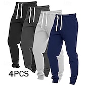 Χαμηλού Κόστους Αθλητικά παντελόνια-Ανδρικά Αθλητικές Φόρμες Παντελόνι Fleece Τζόγκκερ Παντελόνια Casual παντελόνι Κορδόνι Τσέπη Ελαστική μέση Σκέτο Άνεση Πλήρες μήκος ΕΞΩΤΕΡΙΚΟΥ ΧΩΡΟΥ Καθημερινά Απλός Κλασσικό στυλ 1 2 Μικροελαστικό