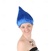 baratos Perucas de Carnaval-Peruca de Carnaval 2026 Rosa Vermelho Azul Liso Curto Peruca sintética para festivais Mardi Gras Parada Cabelo para fantasia de cosplay para Feminino