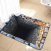 Χαμηλού Κόστους Τελαμότες-3D Οπτική Ψευδαίσθηση Χαλούμι Κίνδυνος Σαλάτας Μη Ολισθηρή Σχέδιο Τρύπας Στροβιλισμού για Είσοδο Αίθουσα Μπάνιο Σκαλοπάτια Εσωτερικού Εξωτερικού Διότιμον Γη Γρήγορη Στεγνή Απορροφητική 20 x 31 ίντσες