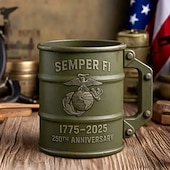 billiga Muggar och koppar-Handgjord 250-årsjubileumsmugg med oljefat i harts, militär minneskaffekopp, patriotisk gåva, samlargåva från veteraner, unik barutrustning för hemmet, kontoret eller man cave
