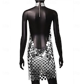 cheap Tops &amp; Sets-Samba Dancewear Splicing Sequins Women's Performance Party Theme Party Sleeveless Polyesterl Performance Costume