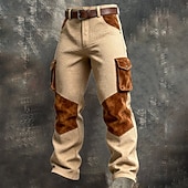 Χαμηλού Κόστους Στρατιωτικά παντελόνια-Ανδρικά Βάφλα Παντελόνια με τσέπες Παντελόνια Casual παντελόνι Τσέπη Ελαστική μέση Πολλαπλή τσέπη Σκέτο Άνεση Moale Πλήρες μήκος Causal Καθημερινά ΕΞΩΤΕΡΙΚΟΥ ΧΩΡΟΥ Διακοπές Μοντέρνα Μαύρο Πράσινο Χακί