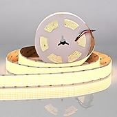 Недорогие Светодиодные ленты-Светодиодная лента COB шириной 24 В, 15 мм, 24 Вт, 960 светодиодов/м, 30 мм, 40 Вт, 1600 светодиодов/м, с высокой яркостью и большой светящейся поверхностью, с регулировкой яркости для помещений, не