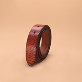 baratos Cintos para Homem-Men's Genuine Leather Belt Belt Brass Square Buckle Dermis Alloy Vintage Durable Adjustable Plain Black Kakhi Outdoor Daily Waist Belt