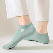 Недорогие мужские носки-Муж. 7 пар Мульти пакеты Носки Носки для бега Повседневные носки Multi Color Цвет Буквы Отпуск Для занятий спортом Повседневные Классический Средней плотности Весна Осень Мода На каждый день