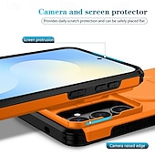 cheap Samsung Cases-Phone Case For Samsung Galaxy S25 Ultra Plus S25 Edge S24 S23 S22 A36 A26 A16 A55 5G A35 5G Back Cover with Stand Holder Shockproof Armor PC PU Leather