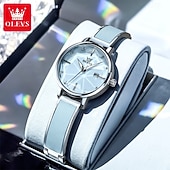 Χαμηλού Κόστους Ρολόγια Quartz-OLEVS Μόδας Δώρο για τη Γιορτή της Μητέρας για Ρολόγια Γυναικών Πολυτελής Μάρκα Πρωτότυπο Ρολόι Quartz για Γυναίκες Αδιάβροχα Ατσαλένια Λαμπερά Ρολόγια 5656