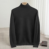 preiswerte Wollpullover für Herren-Hochwertiger Herren-Rollkragenpullover aus reiner Wolle und Kaschmir, klassischer Strickpullover, weich, warm und atmungsaktiv