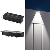 olcso Kültéri falilámpák-4 db napelemes, vízálló kültéri fali lámpa, 1/2/3/4 LED, villakertbe, lépcsőházba, erkélyre, kerítésbe, verandára, dekorációs világításba