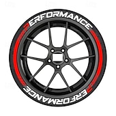 رخيصةأون أدوات حماية وتصميم هيكل السيارات-8 قطع/مجموعة ملصقات ديكور لإطارات السيارات ضبط السيارة ملصقات ثلاثية الأبعاد دائمة من مادة البولي فينيل كلوريد ملصقات حروف تسمية السيارات للأداء