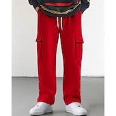 abordables Fret-Homme Jogging Cargo Joggings Pantalons Cordon de serrage Avec Poches Taille Élastique Uni Confort Quotidien Sport en Plein Air Mode Occasionnel Kaki Micro-Élastique