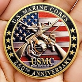  Pièce commémorative des États-Unis pour le 250e anniversaire pièces de collection pièces d'exposition en métal durables pour les collectionneurs et idée de cadeau thème militaire patriotique