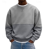 Недорогие Базовые толстовки-Муж. Толстовка Толстовка с капюшоном и пуловером Натяни Синий Розовый Темно синий Зеленый Серый Вырез под горло Полотняное плетение Пэчворк Цветовые блоки Для занятий спортом Повседневные Праздники