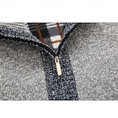 billiga cardigan tröja för män-Herr Tröja Cardigan Tröja Blixtlåströja Ribbad Sticka Vanliga toppar Dragkedja Lappverk Slät Hög krage Semester Mode Ledigt Dagliga kläder Kläder Vår &amp; Höst Höst vinter Blå Ljusgrå M L XL