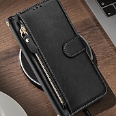 ieftine Carcasă Samsung-telefon Maska Pentru Samsung Galaxy S25 Ultra Plus S23 Ultra Plus S24 FE S22 Plus Ultra S23 FE Portofel Card Fermoar Protectie pentru intreg corpul cu curea de mână Retro PU piele