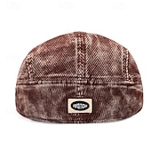 baratos Chapéu para Homem-Homens Boina Chapéu Ascot chapéu de jornaleiro Preto Vinho Veludo Cotelê Jacquard Moda Casual Rua Diário Tecido Ajustável Filtro Solar Respirável