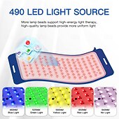 billiga Ansiktsbehandling-ny het säljande led silikon skönhetslampa skönhetsinstrument helkropps röd och blå fotonföryngringsspektrometer minskar rynkor ökar hudens elasticitet eliminerar envist fett optimerar co